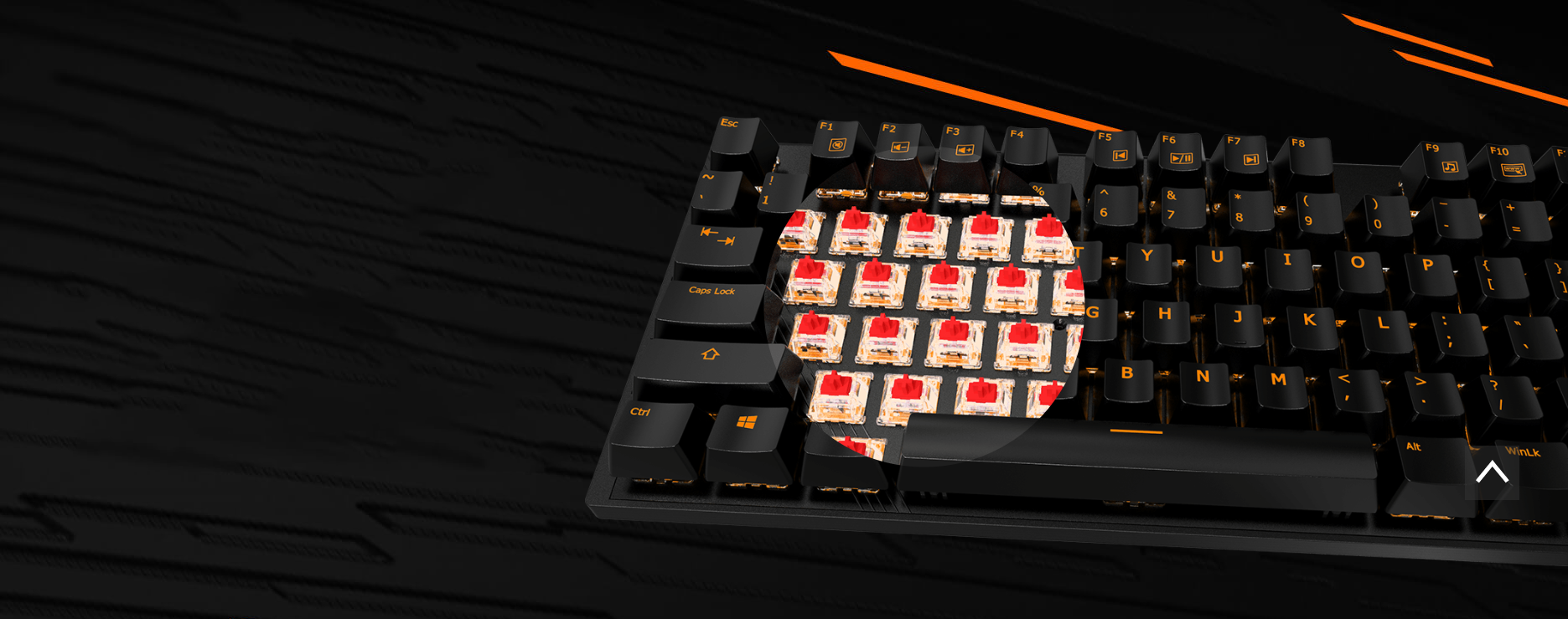 Keyboard Gigabyte Aorus K1 RGB (USB/Red sw) sử dụng switch Cherry MX cao cấp